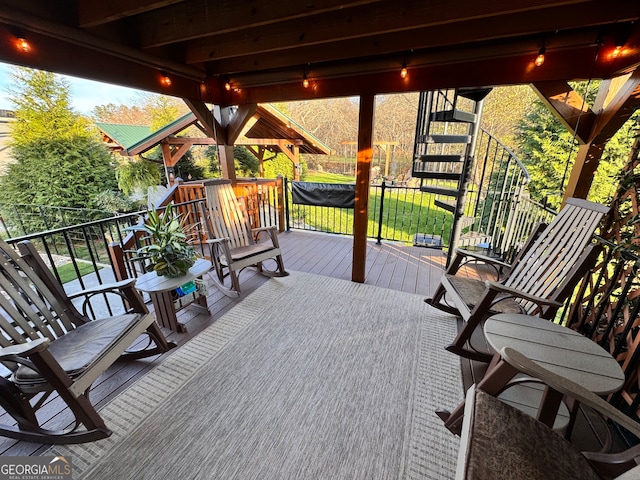 view of patio / terrace featuring a deck