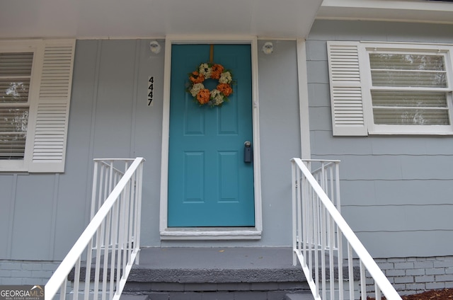 view of doorway to property