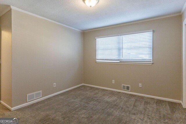 3619 Colonial Trl, Douglasville, GA 30135 - spare room with carpet, a textured ceiling, and ornamental molding