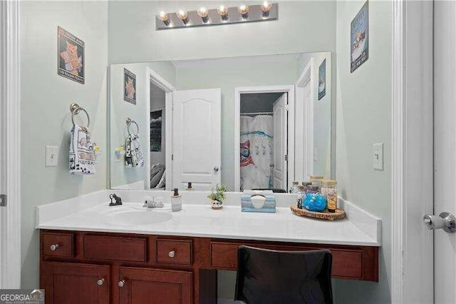 bathroom featuring vanity