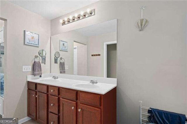 bathroom featuring vanity