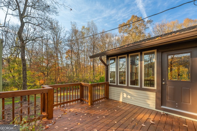 view of wooden deck