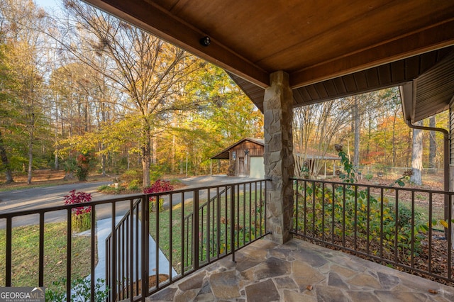 balcony with covered porch