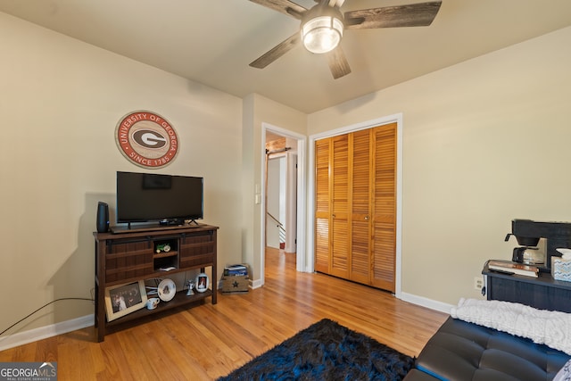 living room featuring hardwood / wood-style floors