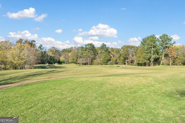 view of property's community featuring a yard