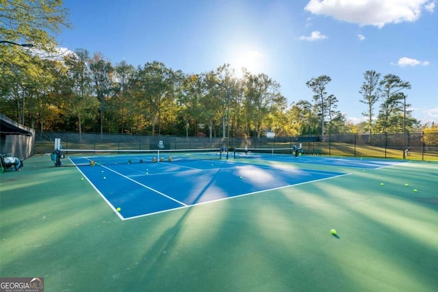 view of tennis court