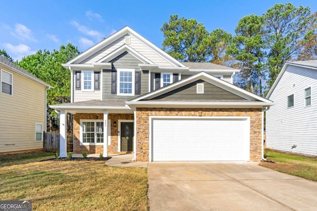 view of front of home with a front yard