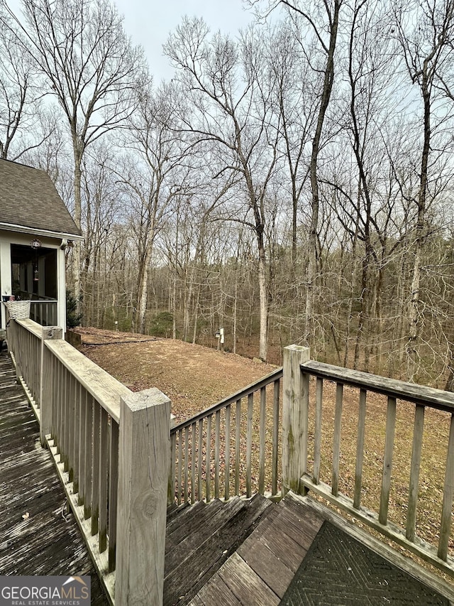 view of wooden terrace