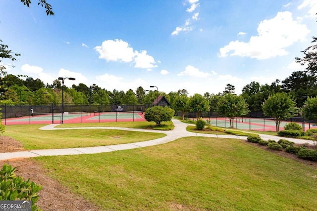 surrounding community featuring a lawn