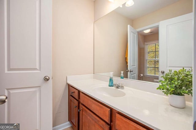 bathroom featuring vanity