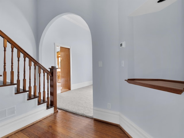 interior space featuring wood-type flooring