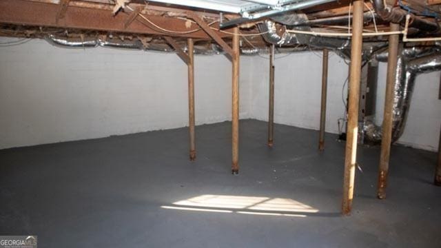 view of basement