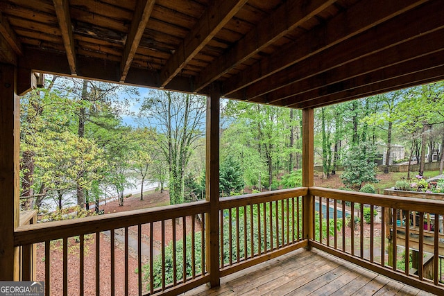 view of wooden terrace