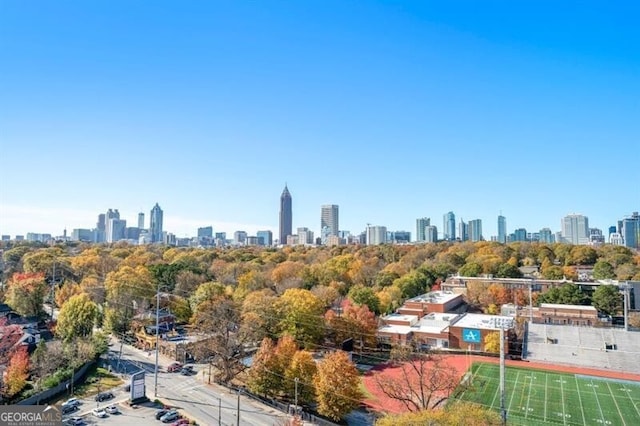 exterior space with a view of city