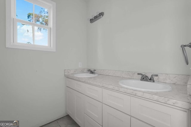 2005 Washington St, Savannah, GA 31406 - full bathroom featuring double vanity and tile patterned flooring