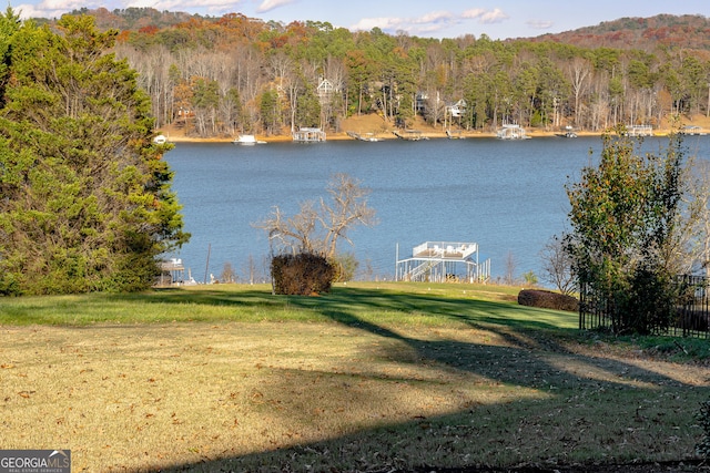 view of water feature