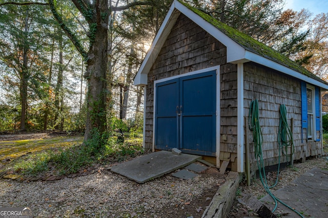 view of outbuilding