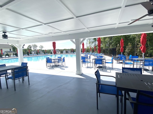 1141 Kingston Ave, Buckhead, GA 30625 - community pool featuring a ceiling fan