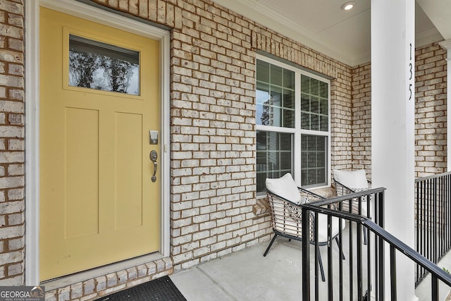 view of doorway to property