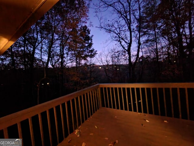 view of deck at dusk