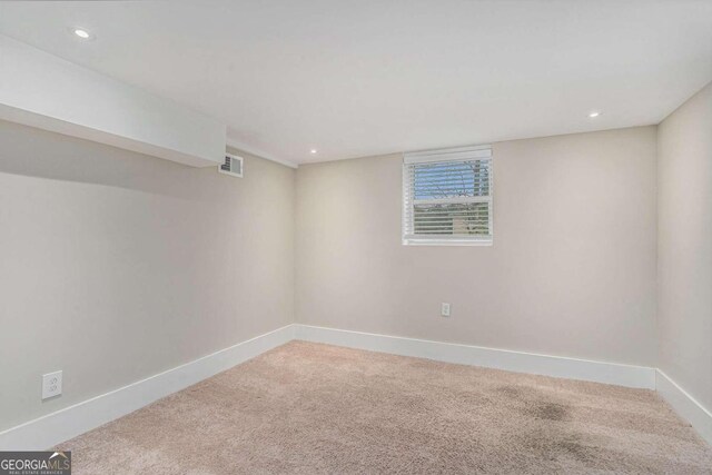 view of carpeted empty room