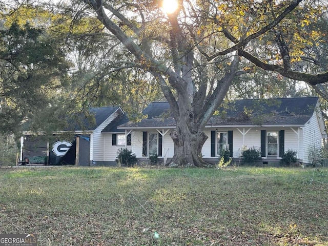 view of single story home