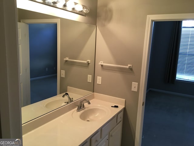 bathroom with vanity