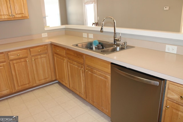 kitchen with sink and dishwasher