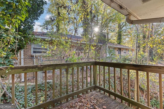 view of wooden deck