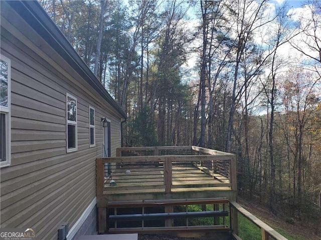 view of wooden terrace