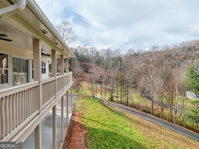 4502 Ramsay Dr, Hiawassee, GA 30546 - view of yard featuring a ceiling fan