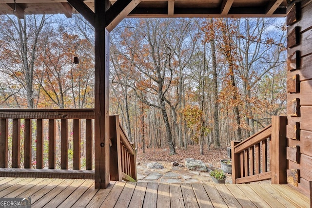 view of wooden deck