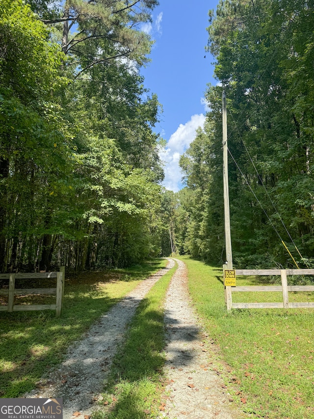 view of road