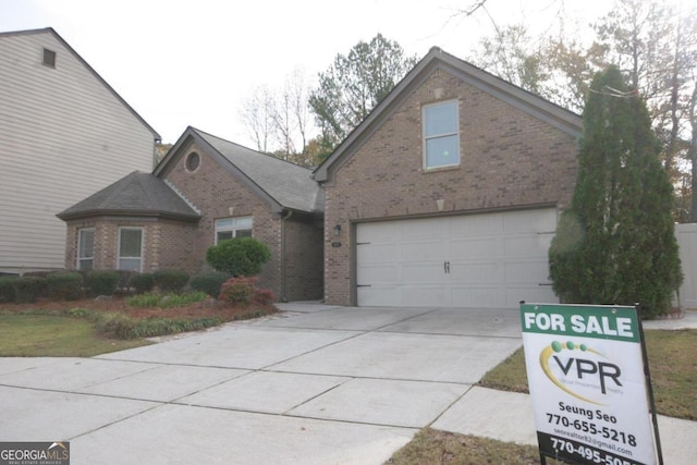 view of property with a garage