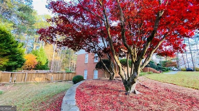 exterior space with a front yard