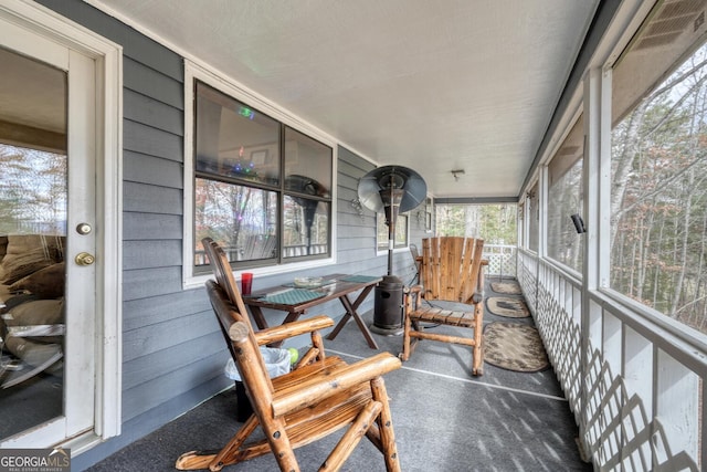 view of sunroom