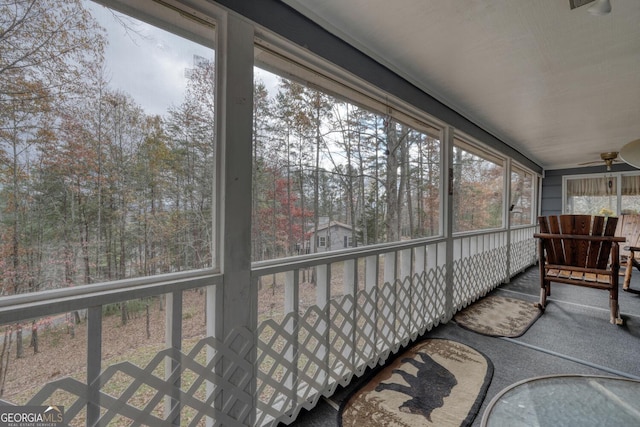 view of sunroom