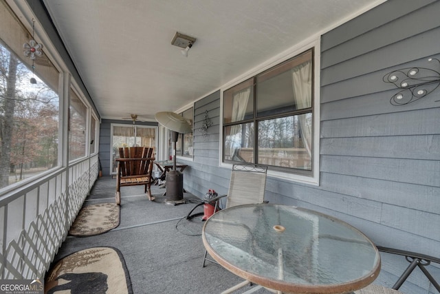 view of sunroom / solarium