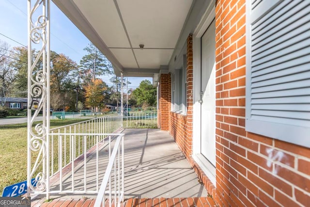 balcony with a porch