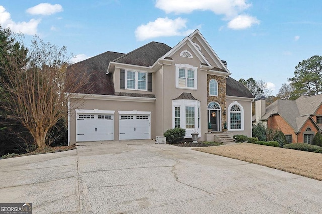 front facade featuring a garage