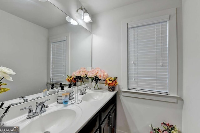 bathroom featuring vanity