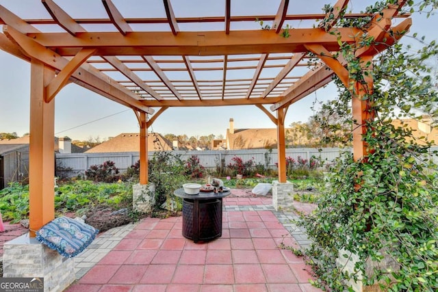 view of patio / terrace with a pergola