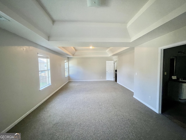 1529 Evergreen Hollow Ln, Conyers, GA 30012 - spare room with a raised ceiling, baseboards, and carpet flooring