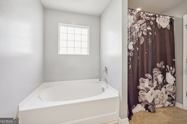 bathroom with a bathtub