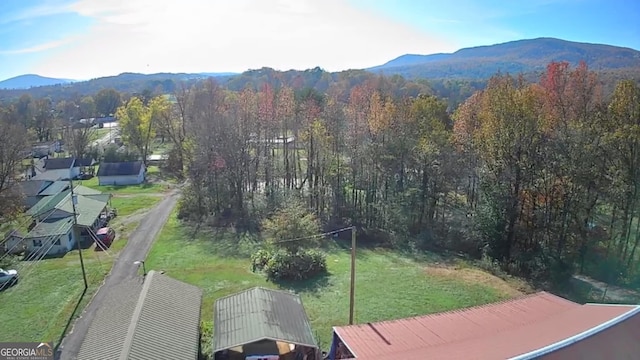 exterior space with a mountain view