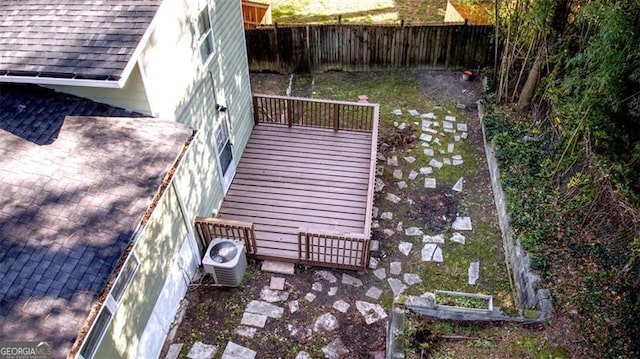 exterior space featuring a patio area and central air condition unit