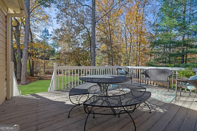 view of wooden deck