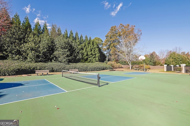 view of sport court with basketball court