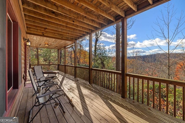 view of wooden terrace