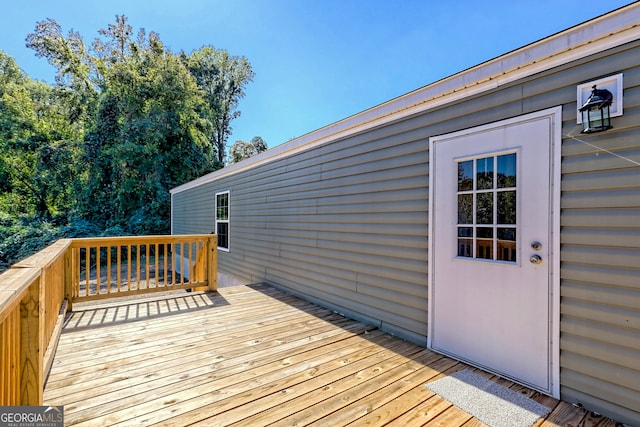 view of wooden deck